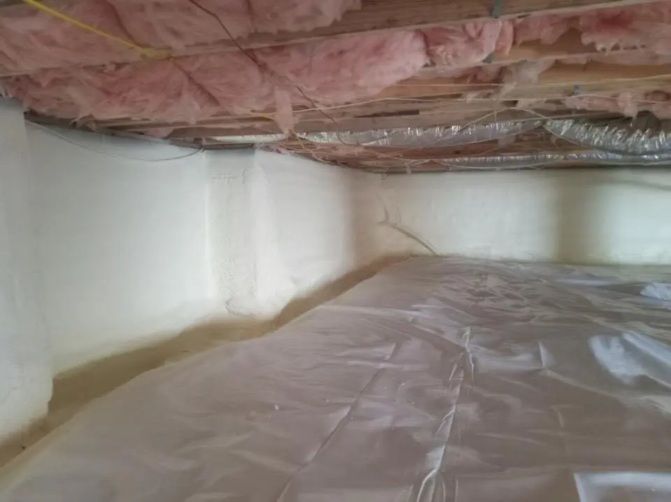 Crawl space encapsulation with closed-cell spray foam for Spray Foam Roofing in McLean